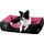 Hundekissen Lupi XL 100 x 85 cm schwarz/pink