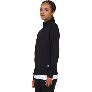 OWN Damen Gebürstetes Sweatshirt mit hohem Kragen und Reißverschluss, Black, M