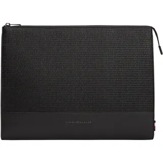 Tommy Hilfiger Herren Th Woven Laptop Sleeve Am0am14303 Weitere kleine Accessoires, Black (Black)