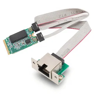 M.2 A + E-Netzwerkkarte, 1000/100/10 Mbit/s Bent Pin Gigabit Ethernet Single Port RJ45 Server-Netzwerkkarte mit I210AT-Chip für Computer