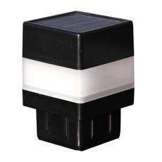 Floraworld LED-Solar-Pfostenkappe 2er Set Anthrazit 4 cm x 4 cm