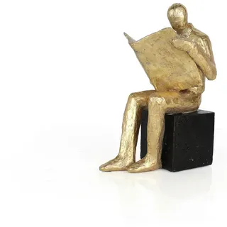 Ambia Home Buchstütze , Schwarz, Goldfarben , Kunststoff , 14x20.5x11 cm , Büromöbel, Bürobedarf