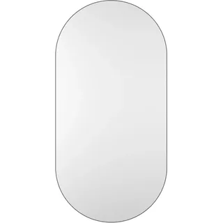Spiegel 100 x 50 cm aus Glas, rahmenlos, stark reflektierend, 0,5 cm dick - Weiß, Bunt