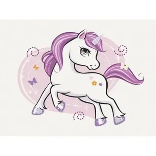 Malen nach Zahlen Brushme 30x40 cm – Glitzerndes Einhorn (für Kinder)