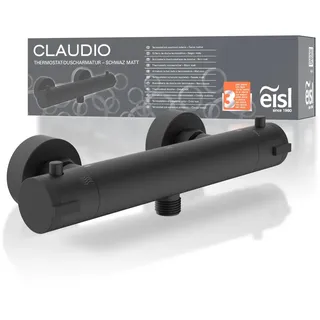Eisl Thermostat Duscharmatur Schwarz Matt