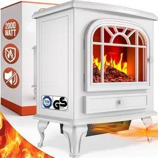 monzana Elektrokamin mit Heizung Weiß