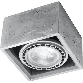 SOLLUX Illuminazione A Soffitto Lampadina A LED Minimalista Geometrica Paralume Di Design Installazione Semplice Plafond Quatro 1 Concrete - Grau