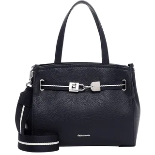 Shopper TAMARIS "Shopper TAS Kirima", Damen, Gr. B/H/T: 25cm x 22cm x 11cm 0, blau (blau 500), Polyurethan, Taschen Shopper