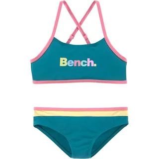 Bench. Bustier-Bikini mit bunten Details, petrol