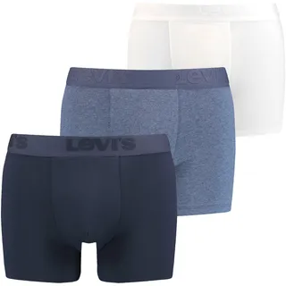 Levi's® Boxershorts »LEVIS MEN PREMIUM BOXER BRIEF 3P« 3er Pack, mit breitem Logobund, blau