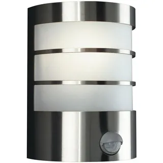 Philips Außenwandleuchte Edelstahl IP44 E27 mit Bewegungsmelder silber