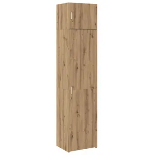 Sideboard Set 3-teilig Artisan-Eiche, inkl. Wandregal und Speicherregalen, 225x50x41 cm - Braun