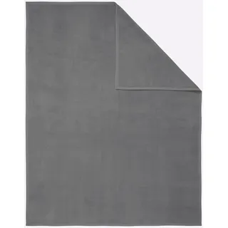 Wohndecke BIEDERLACK Gr. 2, grau (anthrazit), B:150cm L:220cm, 70% Baumwolle, 30% Polyacryl, Wohndecken, Wohndecke