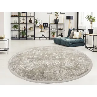 OCI DIE TEPPICHMARKE Teppich LOTUS (D 200 cm) Grau-gold