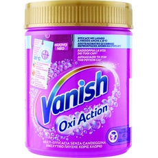 Vanish Oxi Action Multipower Pulver rosa Fleckenentferner für farbige Kleidungsstücke, 1 Packung mit 500 g Wäscheentferner, Additiv für Waschmaschine, ohne Bleichen