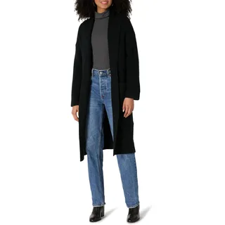 Amazon Essentials Damen Strickmantel, Lang, aus Baumwollmischgewebe in Übergröße, mit Strukturierter Naht