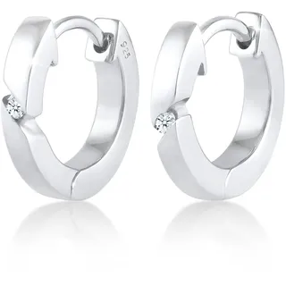 Elli DIAMONDS Creolen Basic Diamant 0,03 ct. 925 Sterling Silber weiß