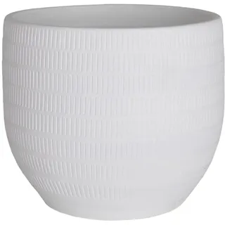 ARTEVASI Aura Topf, Heimdekoration, Blumentopf, mit einzigartiger Textur, 16cm Diameter, weiß