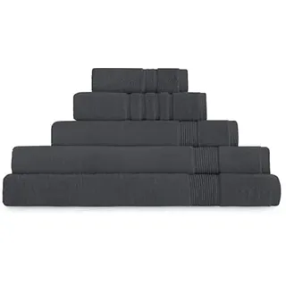 Abecé Casa Badetuch 100% Baumwolle Gamma Zero Twist 600 g/m2 (Grau, Dusche-70 x 140 cm)