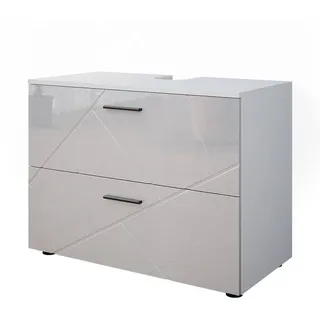 Vicco Waschbeckenunterschrank 80 x 58,6 x 41 cm Weiß Hochglanz