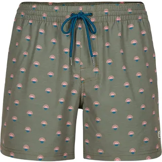 O'NEILL Herren Mini Print Shorts Badehose, 36012 Grün Ao, XL-XXL