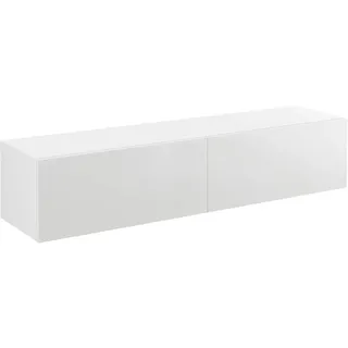 [en.casa] Evaton Hängelowboard 140x30x33 cm Weiß Hochglanz Spanplatte