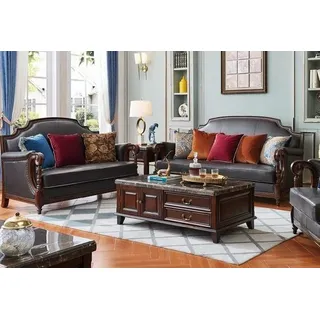 Sofa Sofagarnitur 3+2 Sitzer Set Design Polster Couch Klassisch Garnitur Couchen - Grau