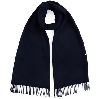 Tommy Hilfiger Schal »TH FLAG CASHMERE« unifarben, mit Fransenabschluss 100% Kaschmir, blau