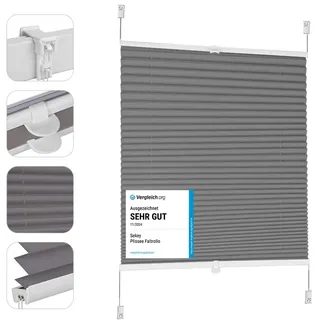 Sekey Plissee 75 x 210 cm Dunkelgrau