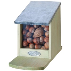 Dehner Natura Eichhörnchen Futterhaus, ca. 22.5 x 12 x 17.5 cm, aus FSC® - zertifiziertem Holz