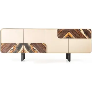 Anrichte Sideboard Kommode Beige Holz Modern Möbel Schrank Design - Beige