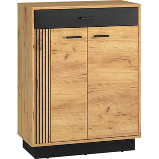 Flur Kommode Sideboard in Cold Craft Eiche VINICA-131 - Braun