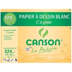 Canson, Heft + Block, Zeichenpapier "C" ... Grain, DIN A3, 224 g/qm (A3)
