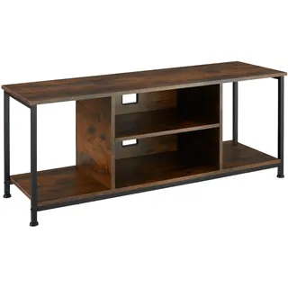Tectake Denver TV-Regal 120 x 40 x 50,5 cm Rostfarben/Holzwerkstoff