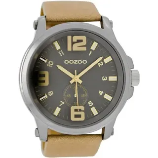 Oozoo C6455 Herrenuhr, Lederarmband, Sandfarben, Band