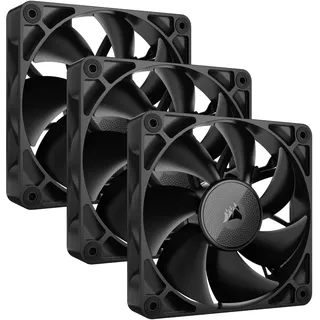 Corsair iCUE LINK RX120 120mm PWM-Lüfters mit iCUE LINK System Hub - Magnetisches Kuppellager - Dreierpack - Schwarz