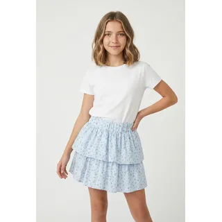 Name It Volantrock "NKFVINAYA SKIRT FFF NOOS" Kunstfaser, Stretch, Allover Druck, ice water aop:small floral