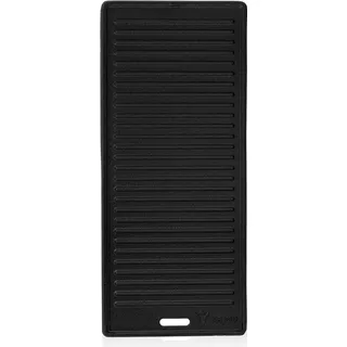 BBQ-Toro Gusseisen Grillplatte 45 x 19,5 cm, passend für Gasgrill, Holzkohlegrill, Grillzubehör - Schwarz