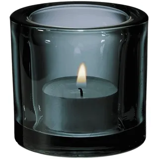 Iittala Teelichthalter Kivi Glas Grau