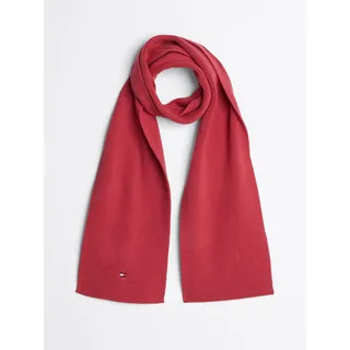 Tommy Hilfiger Strickschal »SMALL FLAG SCARF«, mit Logostickerei, pink