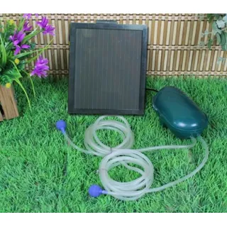 Wehmann Solar Power Doppel Belüfterpumpe 200 l/h Teichbelüfter für Tag und Nacht !!!