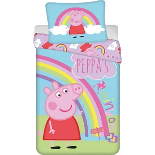 Bettlaken Peppa Pig PEP016 140x200, 70x90 cm - Rosa