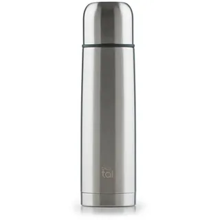 Blumtal Blumtal® Thermosflasche 1L - BPA-freie Thermoskanne für warm&kalt - auslaufsichere Isolierflasche 1L aus Edelstahl rostfrei - Thermosflasche mit Becher - Thermoflasche - Stainless Steel - Silber
