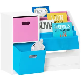 SoBuy Kinderregal KMB76 80 x 61 x 30 cm Holzwerkstoff weiß