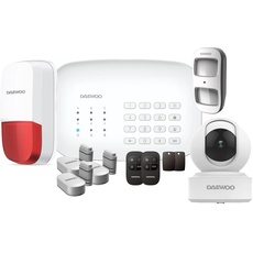 Daewoo Security SA635 – Modell House kompatibel mit Tieren, Alarm, kabellos, WLAN/GSM, für den Außenbereich, 1 Kamera, kompatibel mit Amazon Alexa, Google Home, Weiß