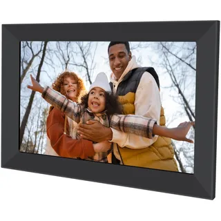 AGFAPHOTO – Realiview APF1000WIFI – WLAN-fähiger digitaler Bilderrahmen – Frameo-App, 10-Zoll-HD-Touchscreen, 32 GB Speicher, Wetter-/Uhrfunktion – Schwarz