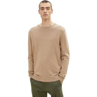 TOM TAILOR Herren Basic Strickpullover mit Crewneck