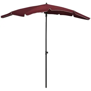 vidaXL Sonnenschirm mit Mast 200 x 130 cm Rot