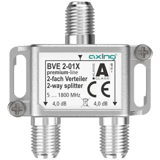 axing/skt Axing BVE 2-01X 2-Fach Verteiler 4 dB 5-1800 MHz TV Data Internet Kabelfernsehen