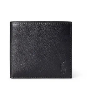 Polo Ralph Lauren Unisex. 405913723001 Schwarzes Portemonnaie aus genarbtem Leder (OSFA), Lässig, Klassisch